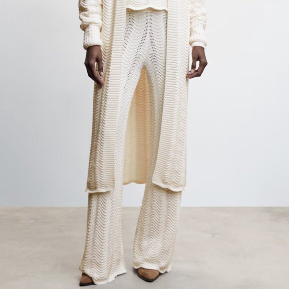 ***NWT***. RIPPLE STITCH KNIT SUMMER TROUSERS PANTS S-4/6 - Picture 4 of 8